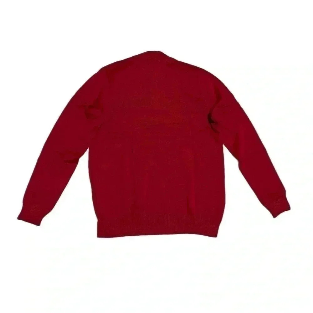 Club Room Mens Button Mock Neck Sweater Size L Anthem Red - Picture 11 of 11